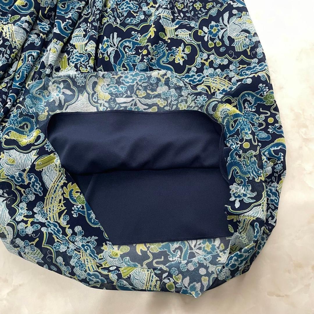 ヴィヴィアンタム パワーネット　ワイドパンツ ドラゴン柄 龍 Lサイズ 40