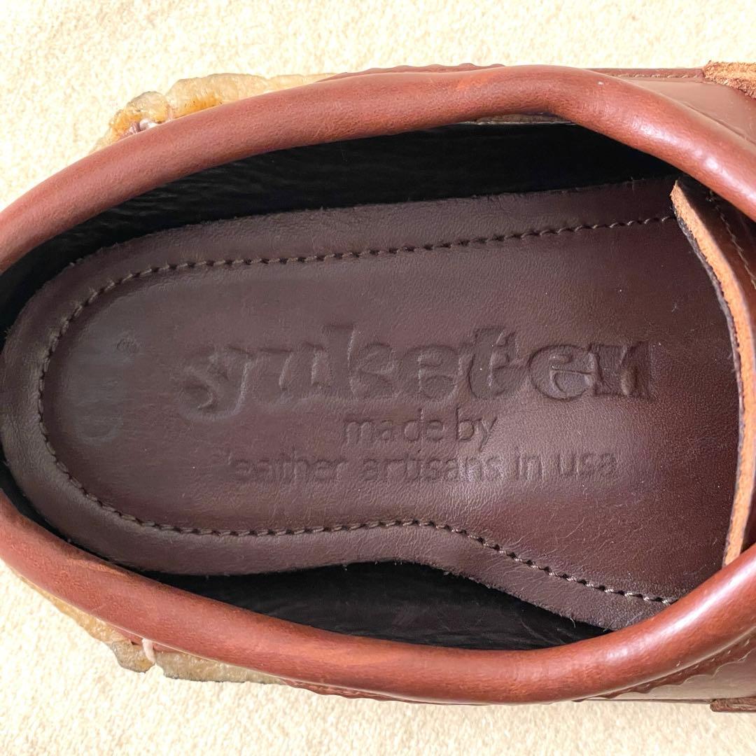 ユケテン センターリング モック モカシン レザー　シューズ US8 26cm