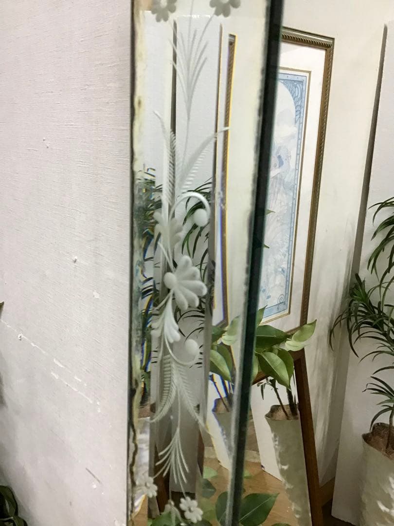 管344☆イタリア製☆アンティーク☆ベネチアンミラー