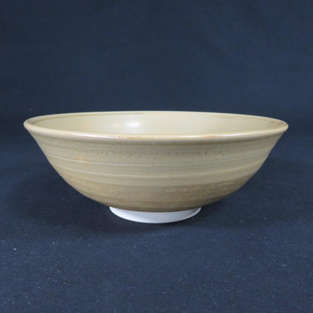 茶碗 犬山焼 黄瀬戸 平茶茶碗 福字 抹茶碗 茶器 茶道具 茶の湯