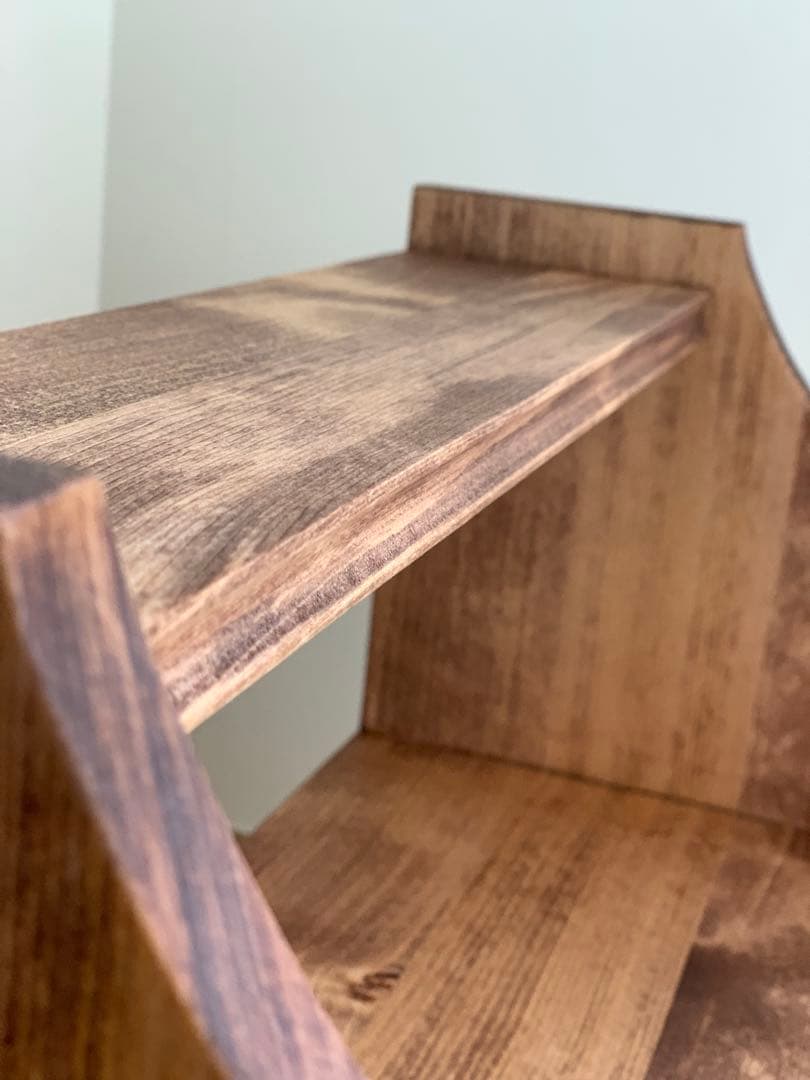 【無垢材】L型カフェシェルフ　クラシック　アンティーク　キッチンラック