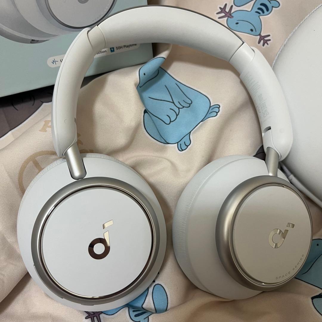 soundcore SPACE Q45 ワイヤレスヘッドフォン ホワイト 白