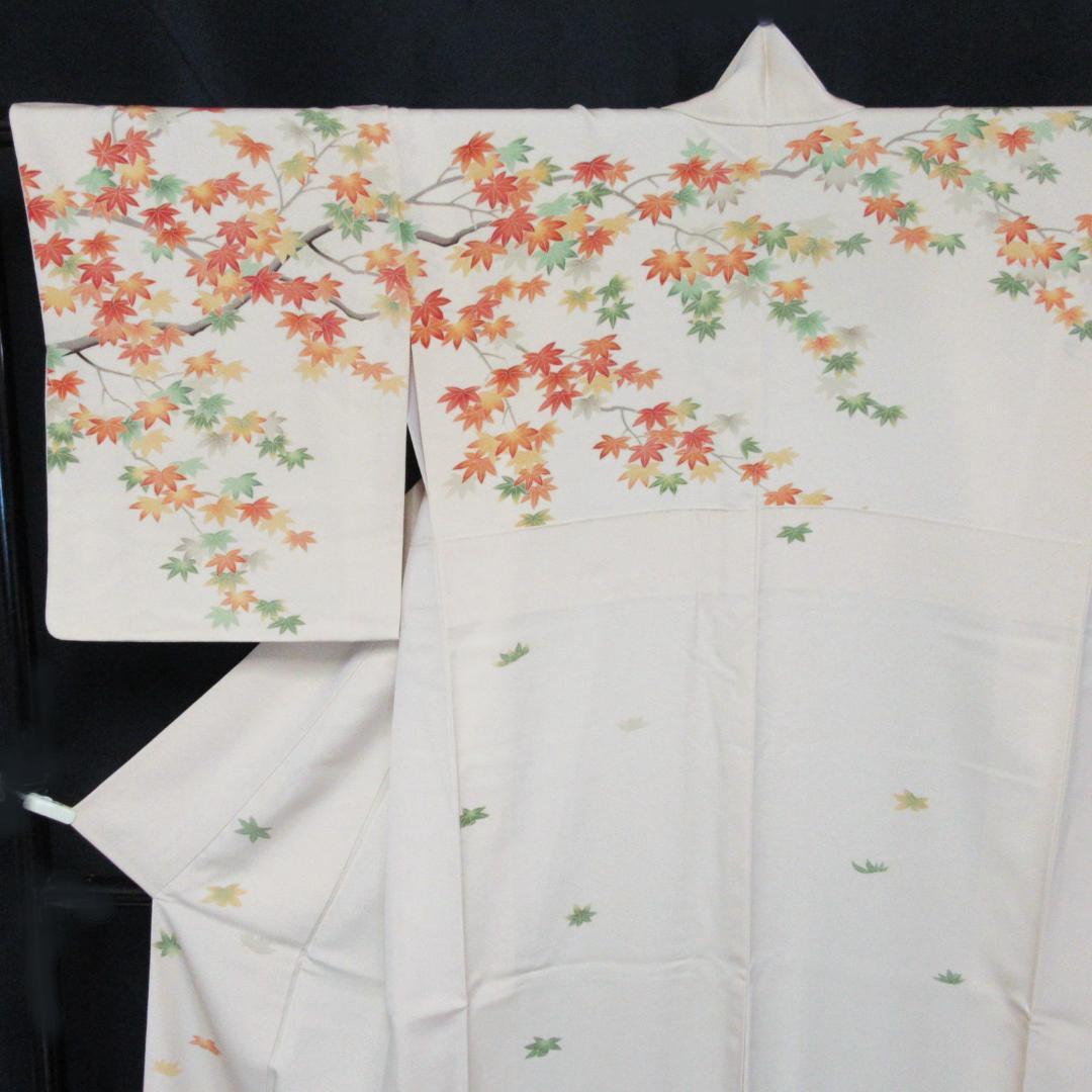 十日町友禅訪問着 正絹 龍谷落款 中古 丈164cm HO-03