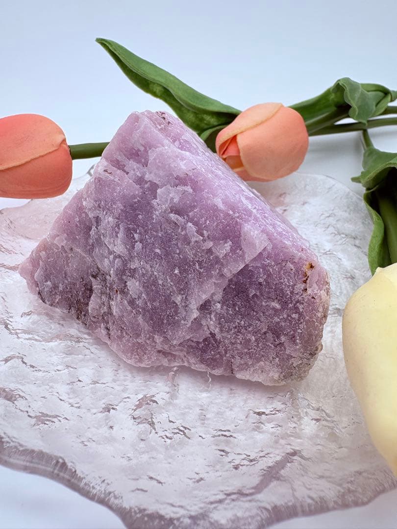 高品質クンツァイト原石 ✦ 希少大きめ343g ✦ 強い浄化力 × 空間調和