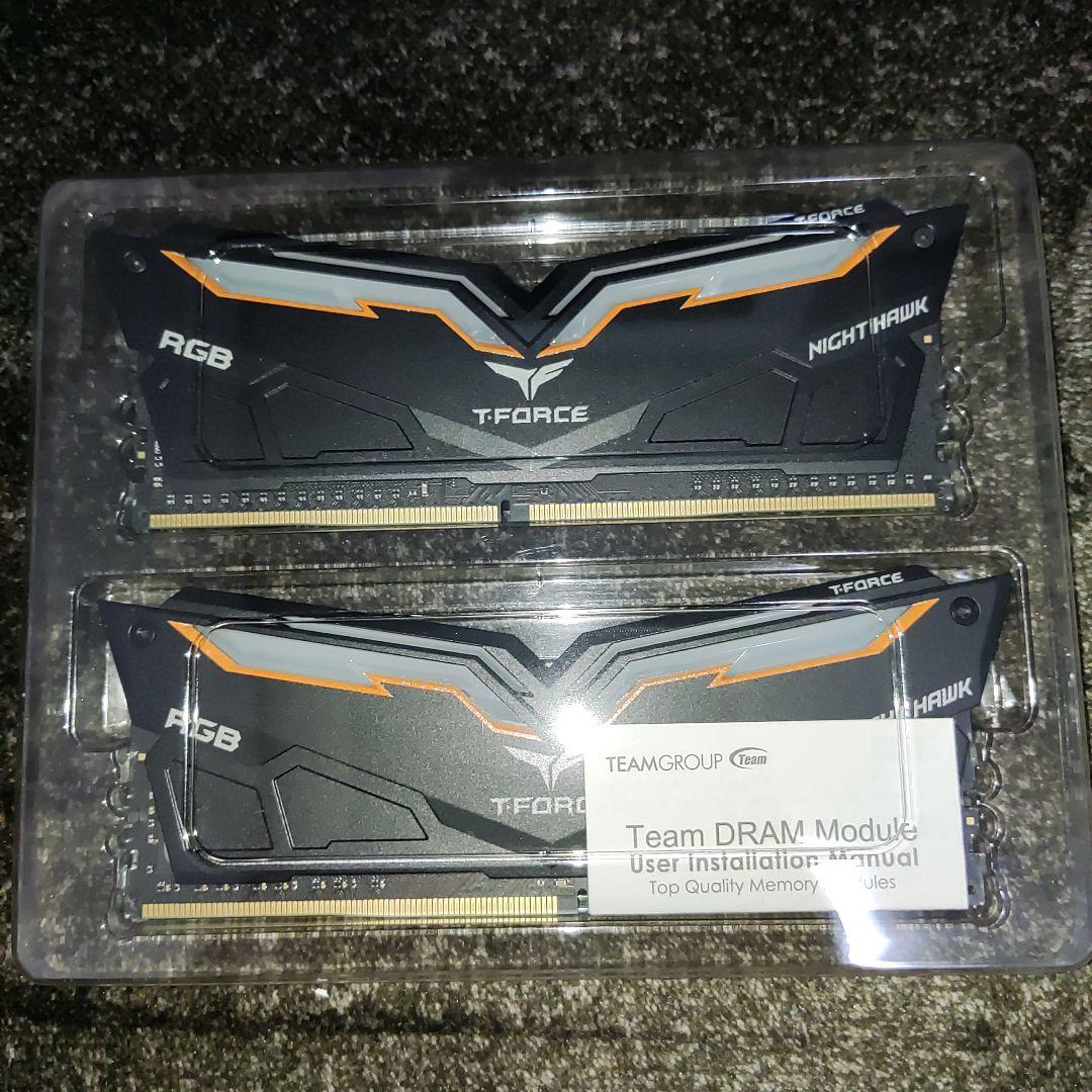 NIGHT HAWK RGBメモリ8GBx2枚 DDR4 3200MHz