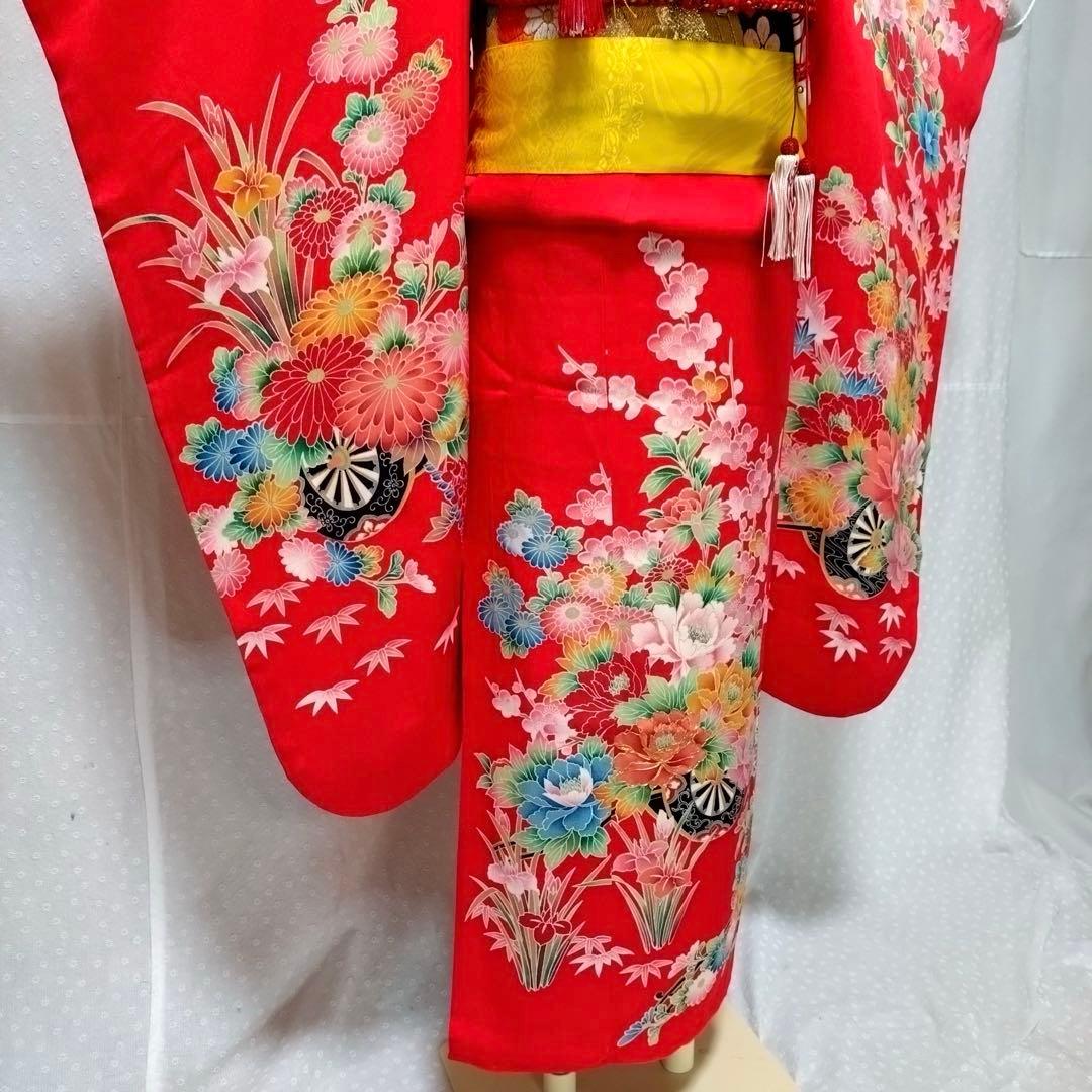 七五三　7歳　正絹着物　袋帯、長襦袢、小物セット
