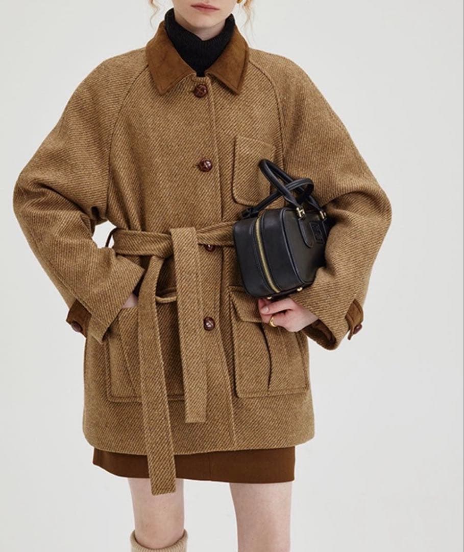 Fano Studios ブラウンツイードコート XS-S