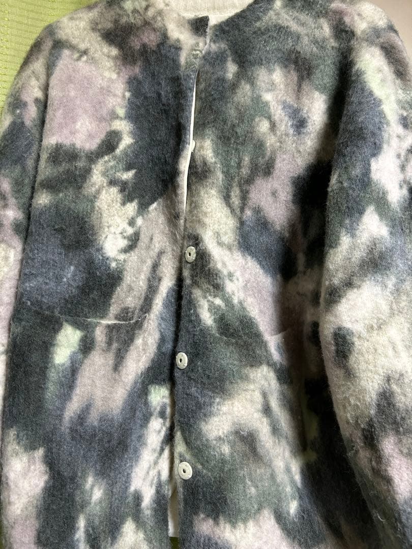 トップス AMERI TEXTURE ART FLOWER KNIT CARDIGAN