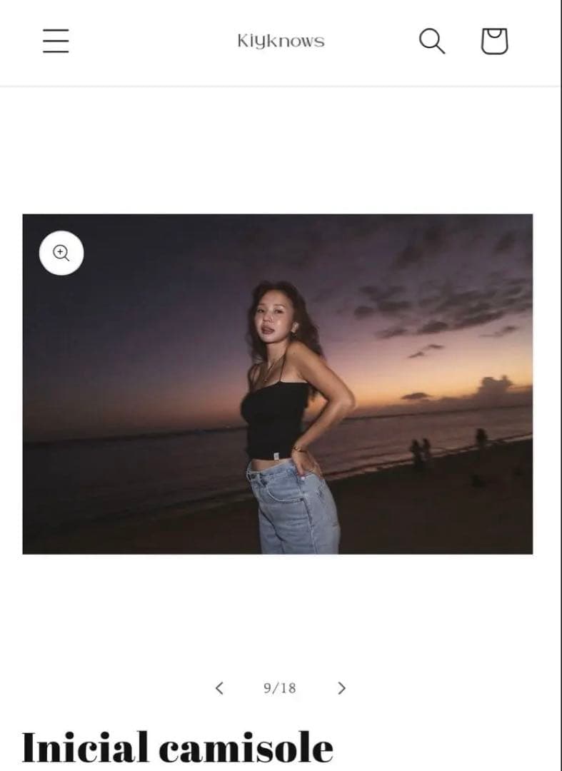 【新品未使用】Babykiy Kiyknows パッド入りキャミソール 黒 S