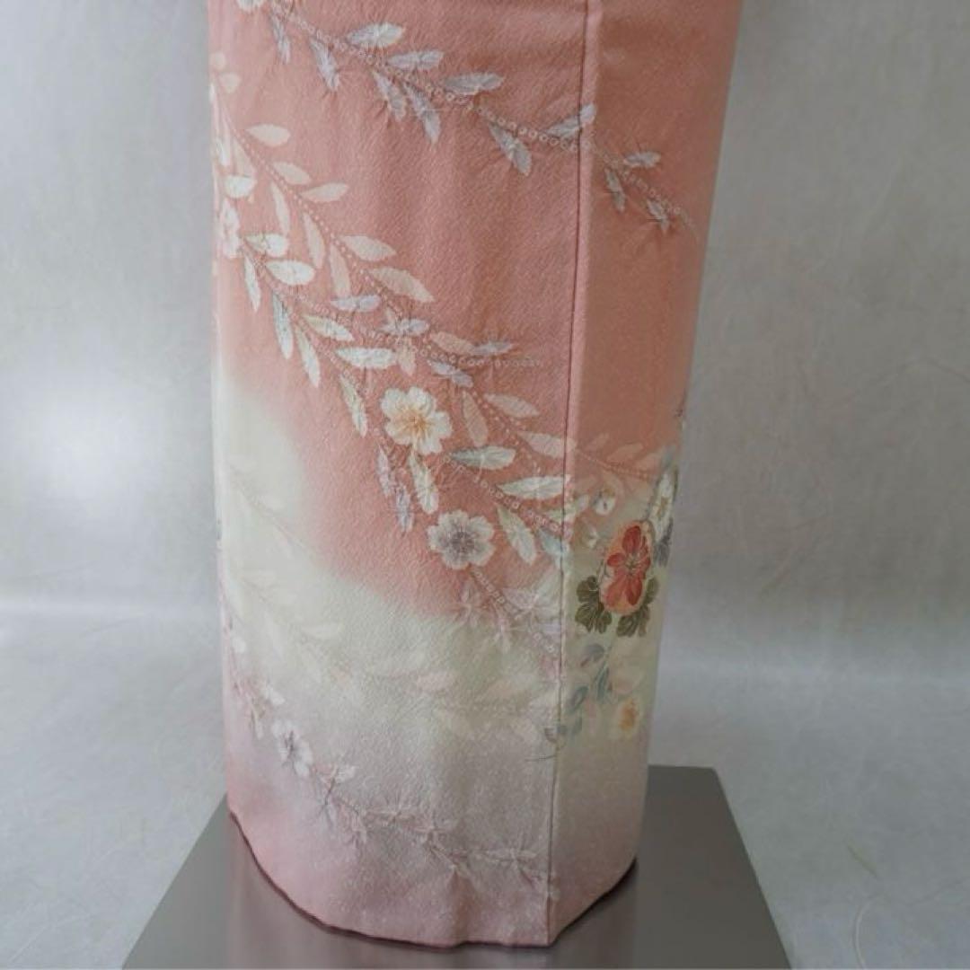 訪問着フルセット　正絹　卒業式　入学式　お宮参り【訪問着、袋帯、帯締め、帯揚げ】