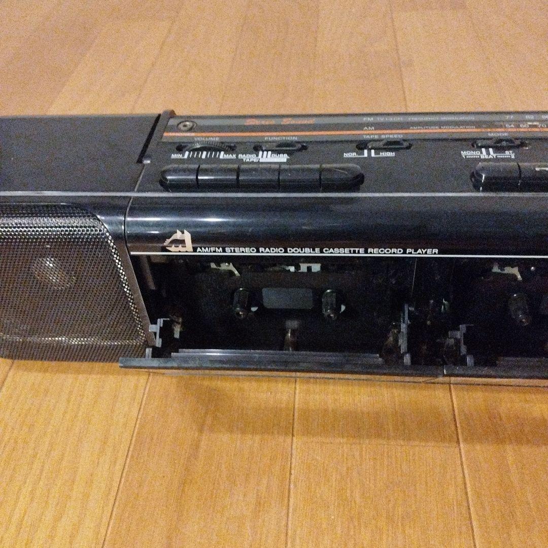 MAXI ポータブルラジカセ DRC-500 ダブルカセットデッキ レトロ