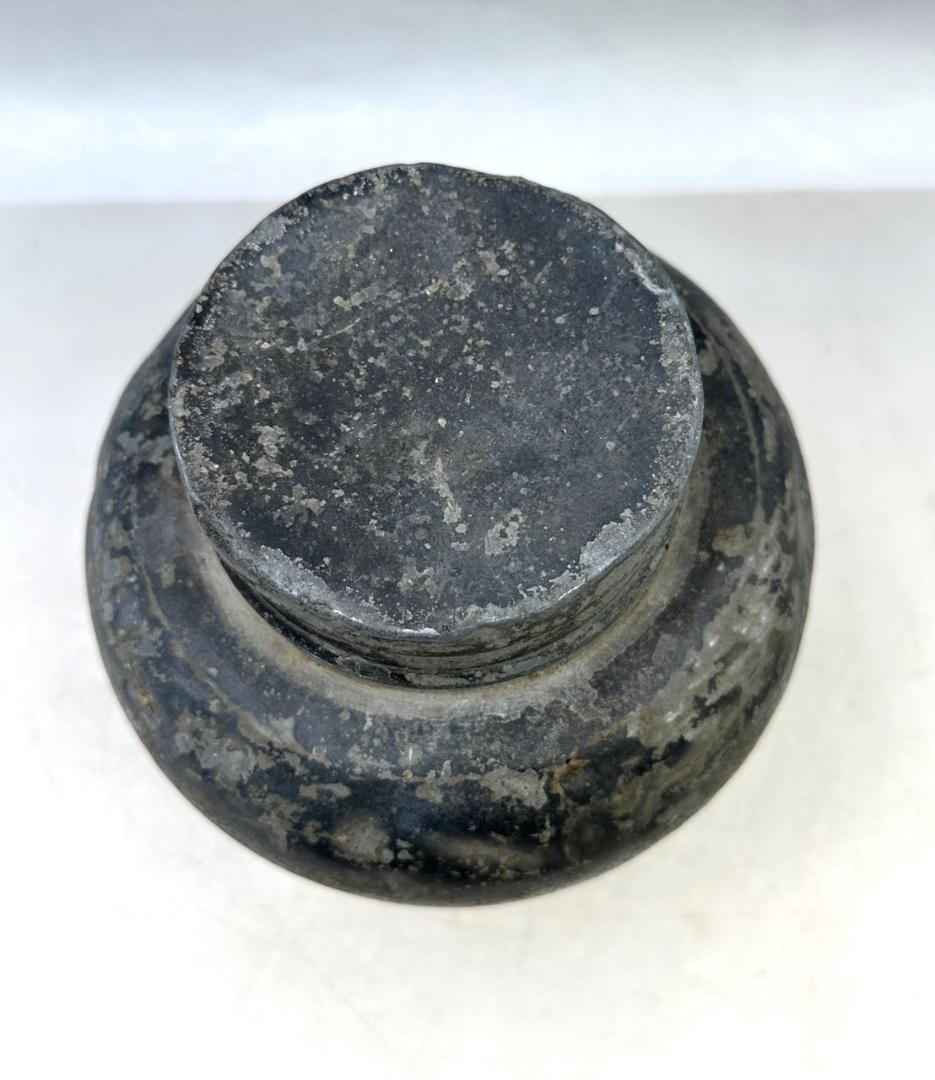 時代物 木村銘 煎茶道具 古錫 茶壷 茶心壷 約1540g 約20㎝ 骨董古玩