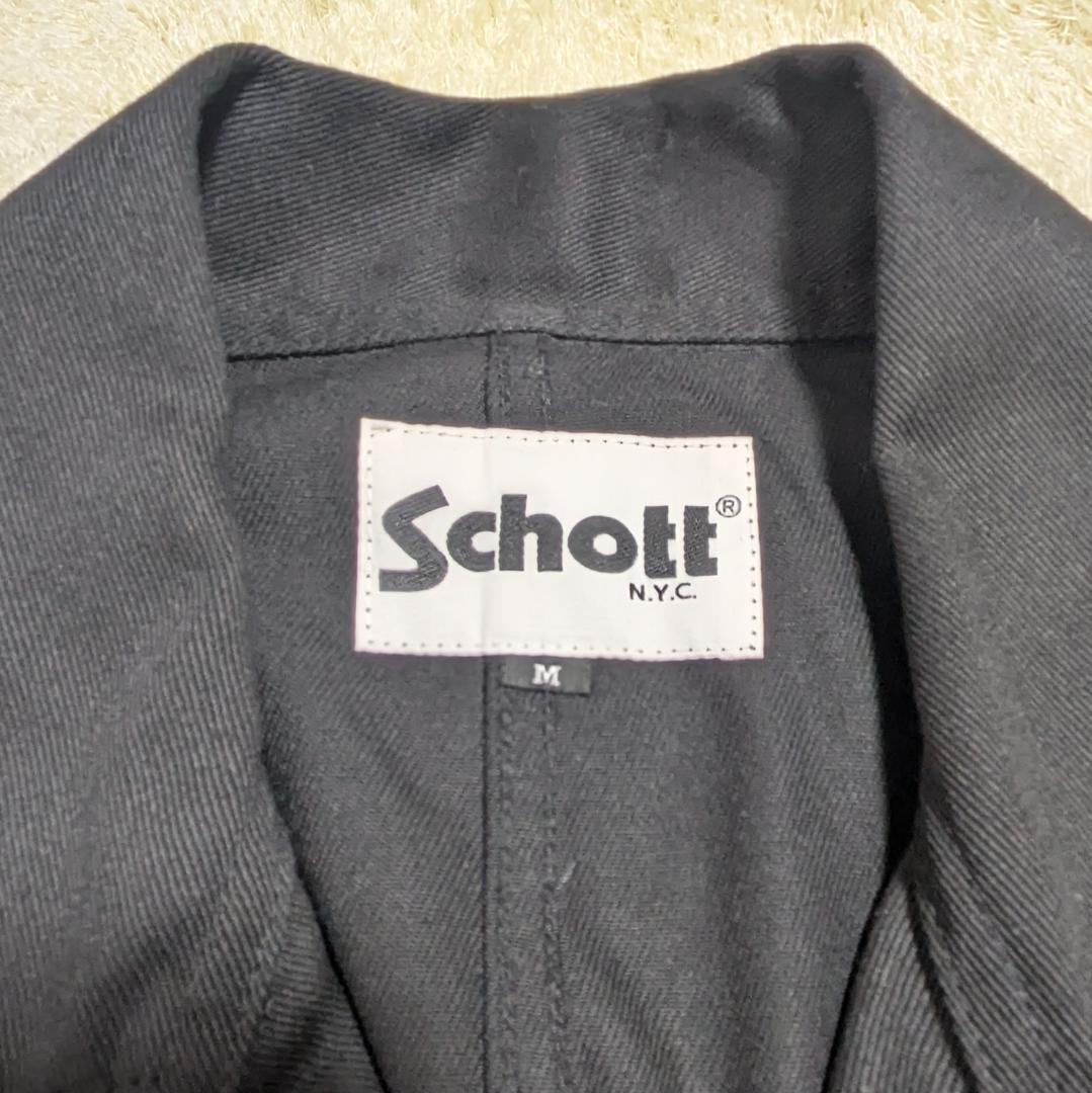 【美品】Schott ショット ワークジャンプスーツ つなぎ M 黒