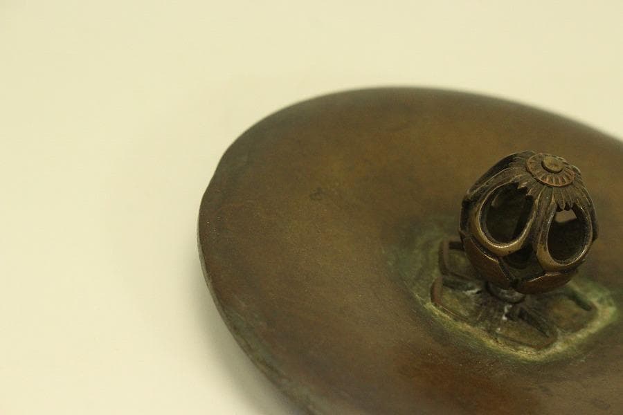 茶道具 刻 鳳凰 風炉 富士釜 時代物(BB527)