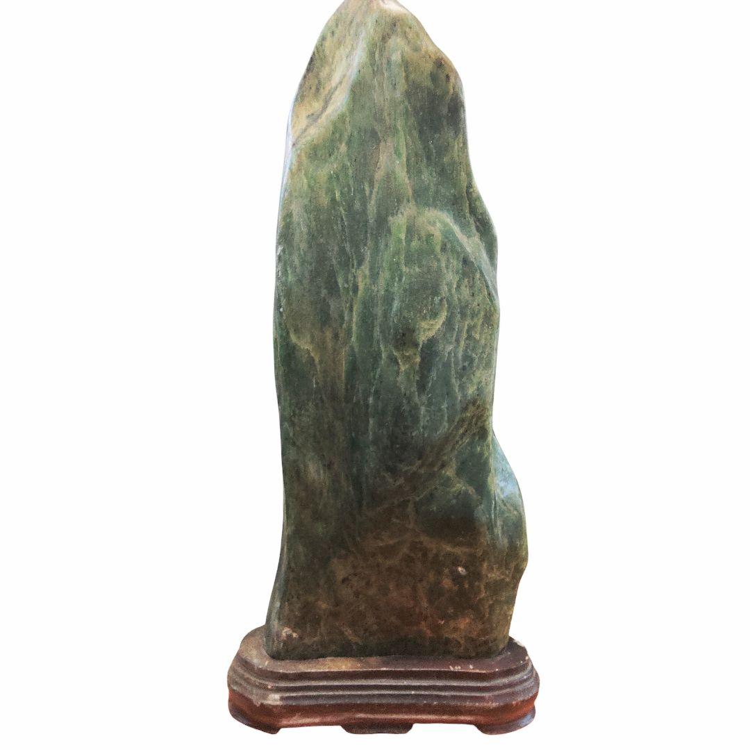 蛇文岩　台付飾り石　高さ64cm