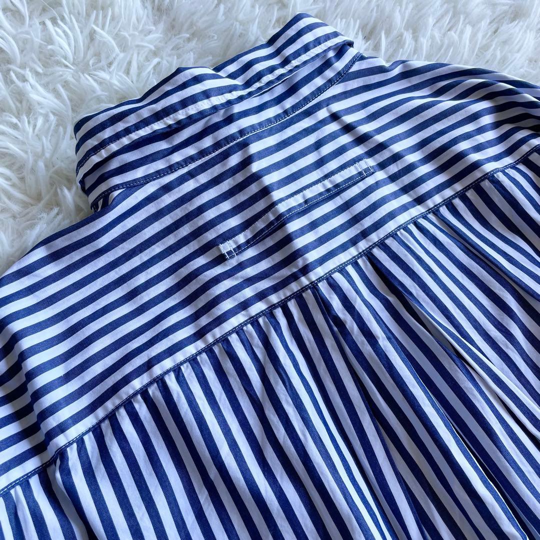 美品✨現行✨ティッカ スクエアビッグシャツ　ストライプ　ユニセックス　フリー