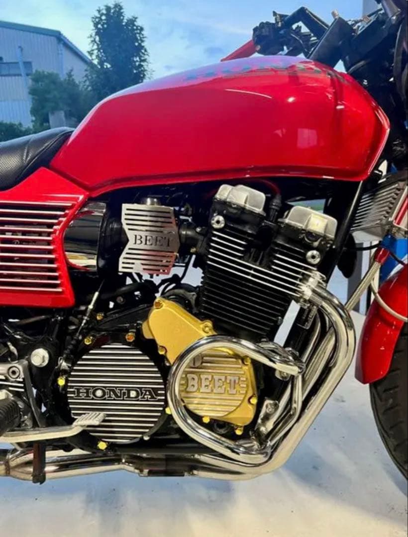 Cbr400f Cbx400f キャブカバー　ステンレス　BEETロゴ