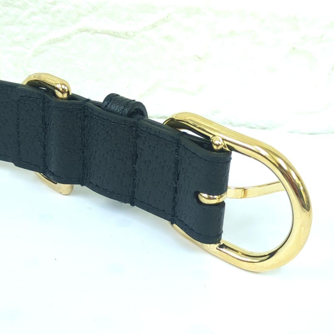 グッチ GUCCI インターロッキングG ラージ 犬用　首輪　レザー　ブラック