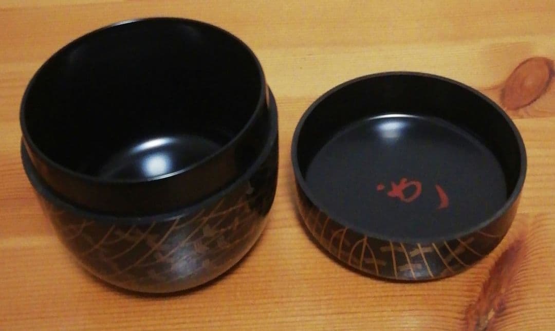 宗完書付　康光作　芽張　柳蒔絵　棗　共箱　茶道具