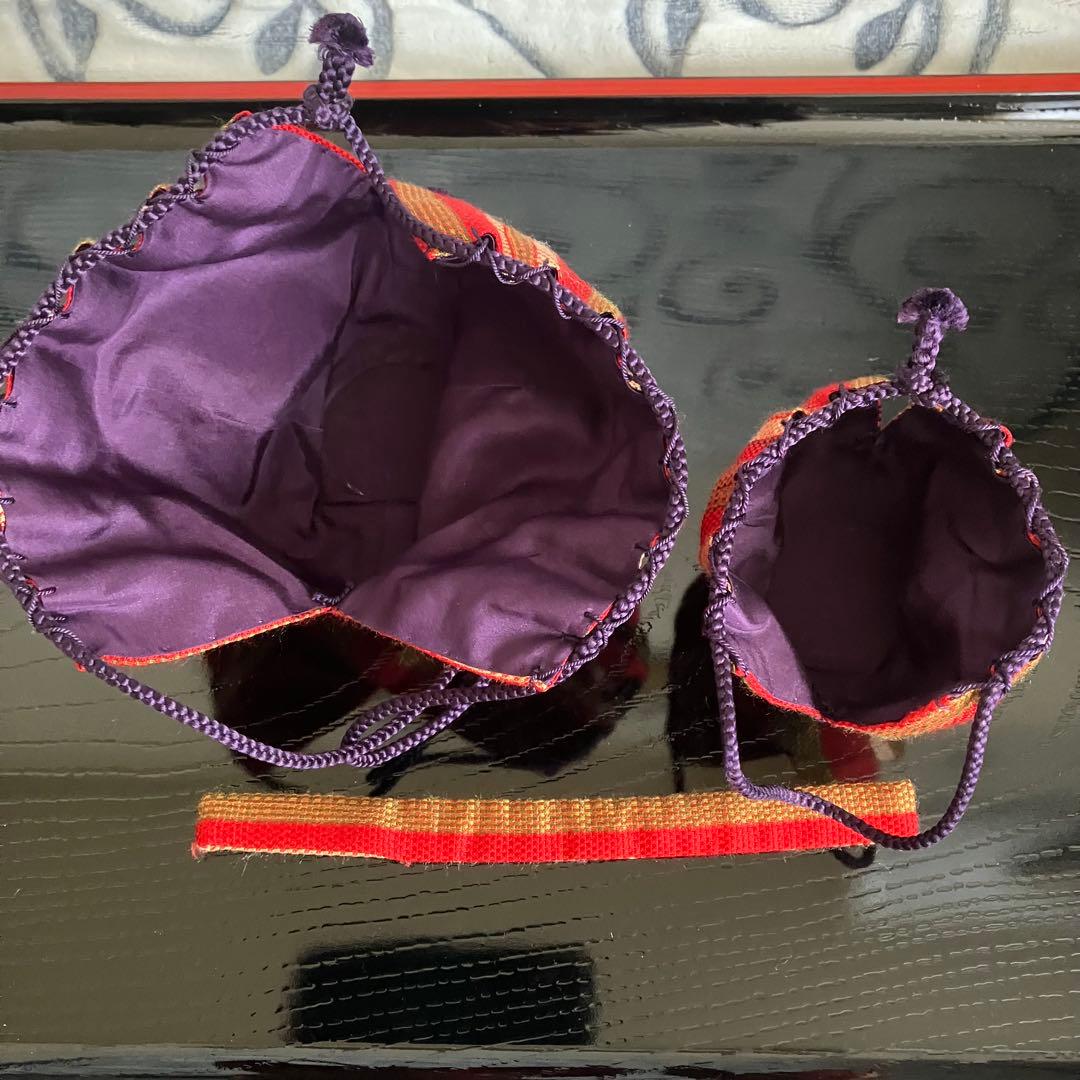 茶道具 利休茶箱用三つ組仕覆セット(茶碗、平棗、茶筅筒有り)