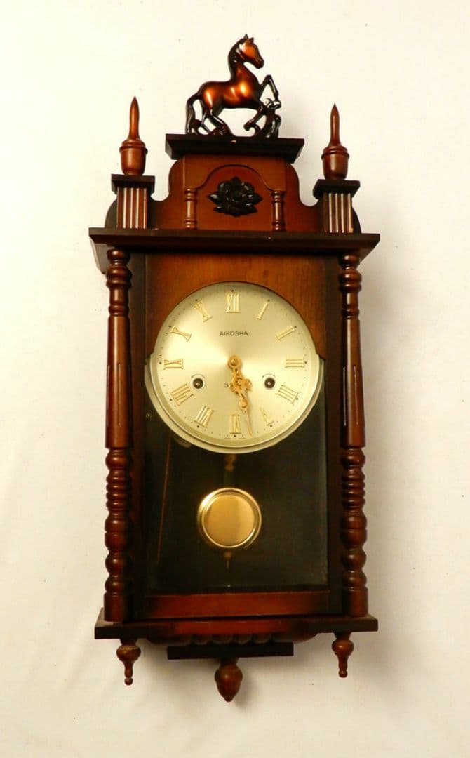 【入手困難 未使用品】アイコウシャ ゼンマイ式振り子時計