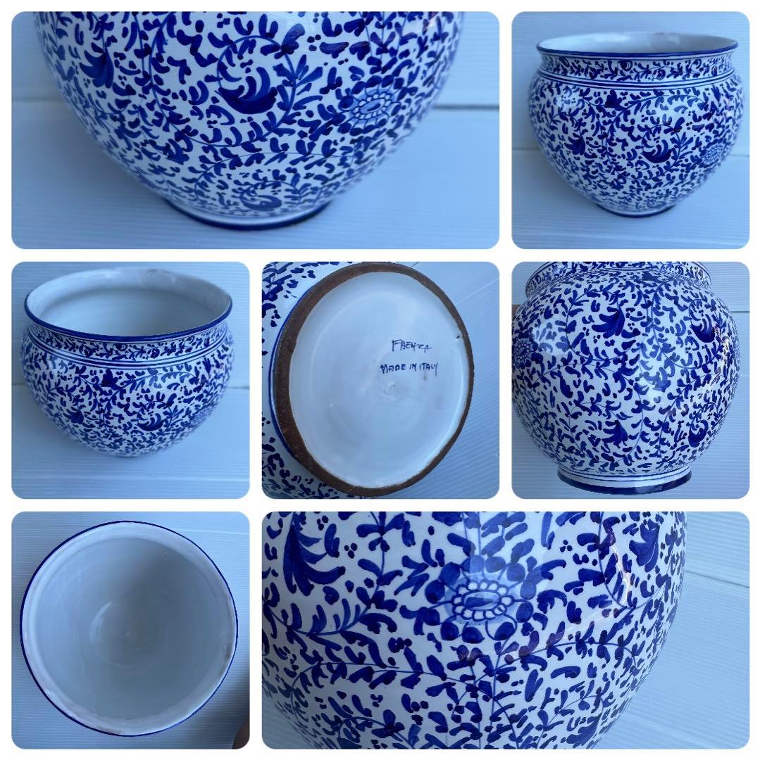 MADE IN ITALY FAENZA フラワーベース　直径28❌20㎝