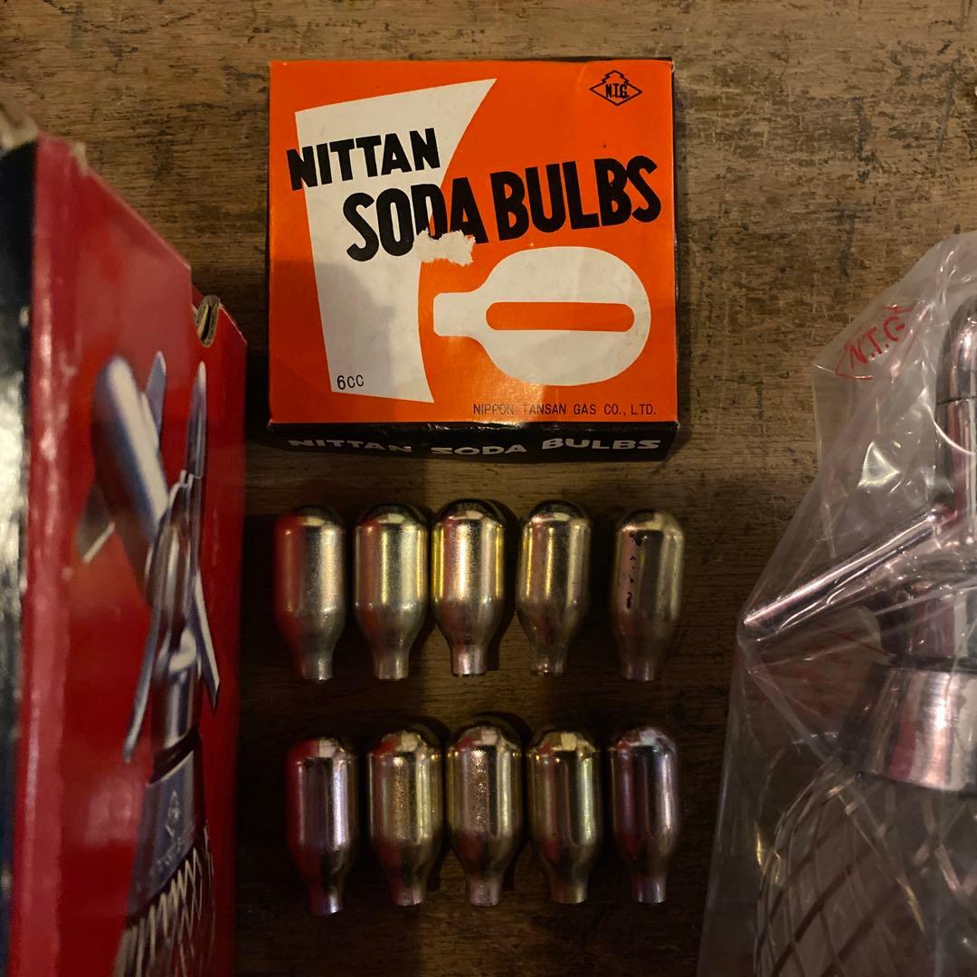 【昭和レトロ】ニッタン ソーダサイフォン 炭酸水製造器＋当時物ボンベ10本付き