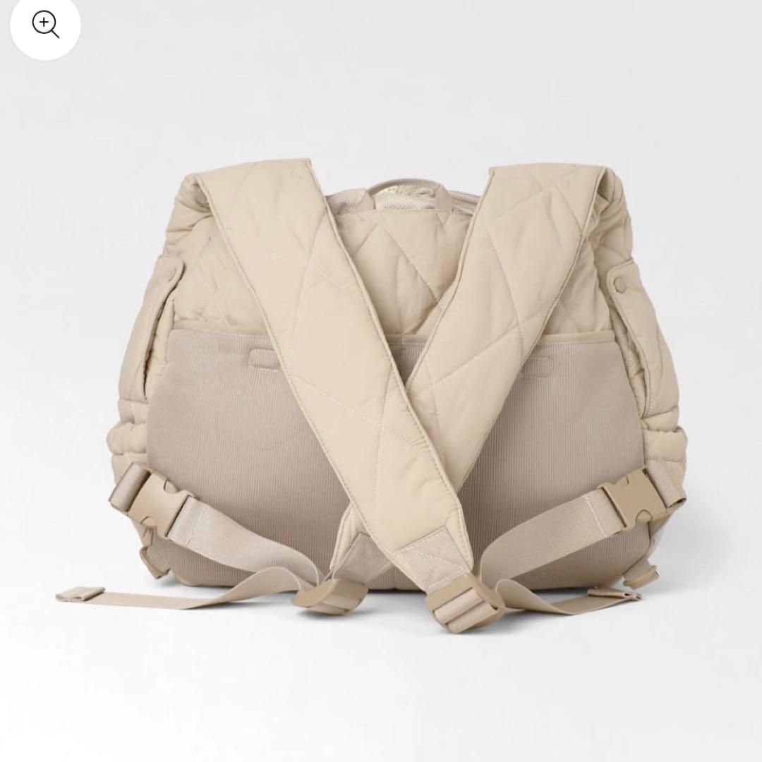 【新品】moncheri キルティングメッシュ付きフロントバッグ★S★チャコール