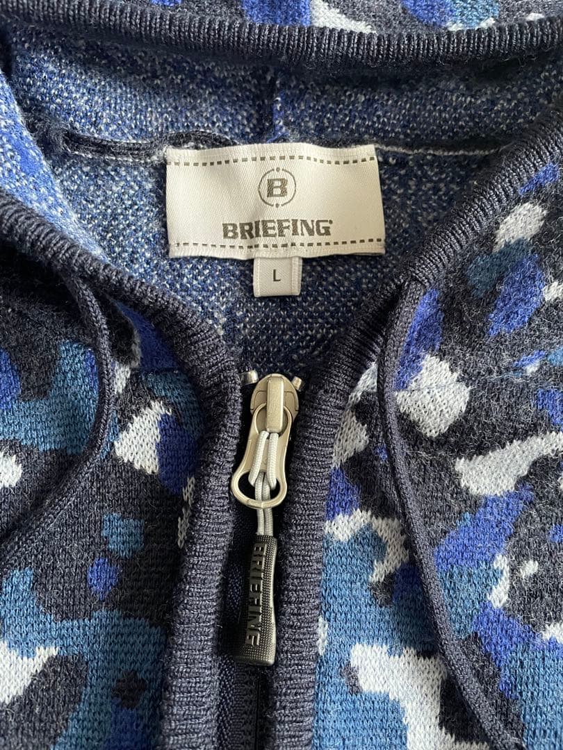 BRIEFING ブリーフィング　ニットパーカー　カモフラ柄　レディースL