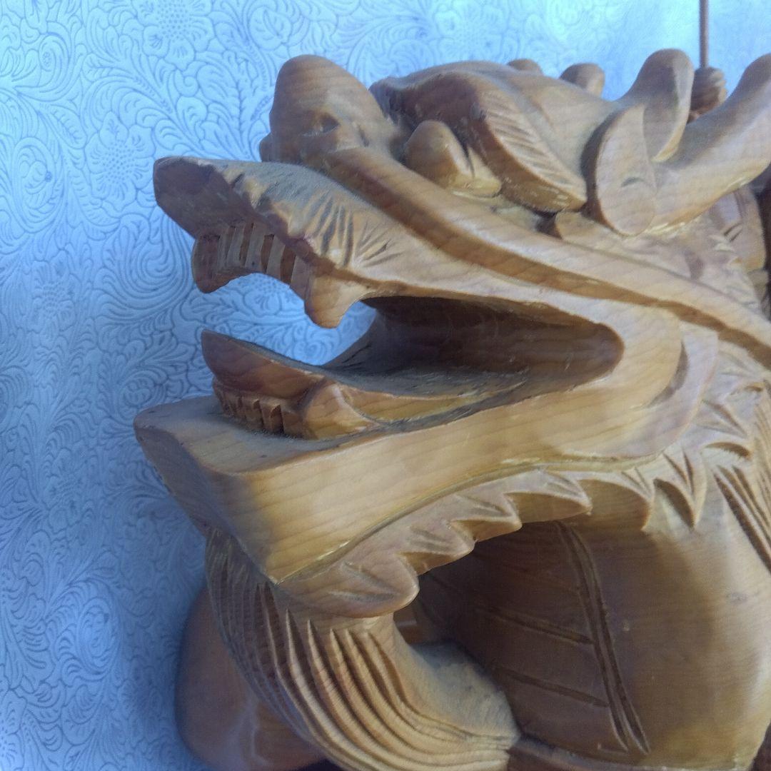 龍に乗った七福神　縁起物　中古品　 木製