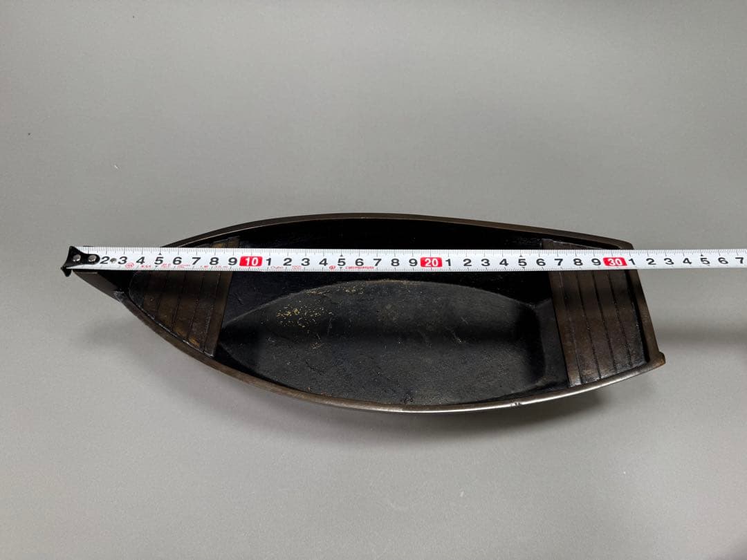 いけばな　剛章造　鋳銅　池坊　古流　舟形花器　花瓶　華道具　共箱