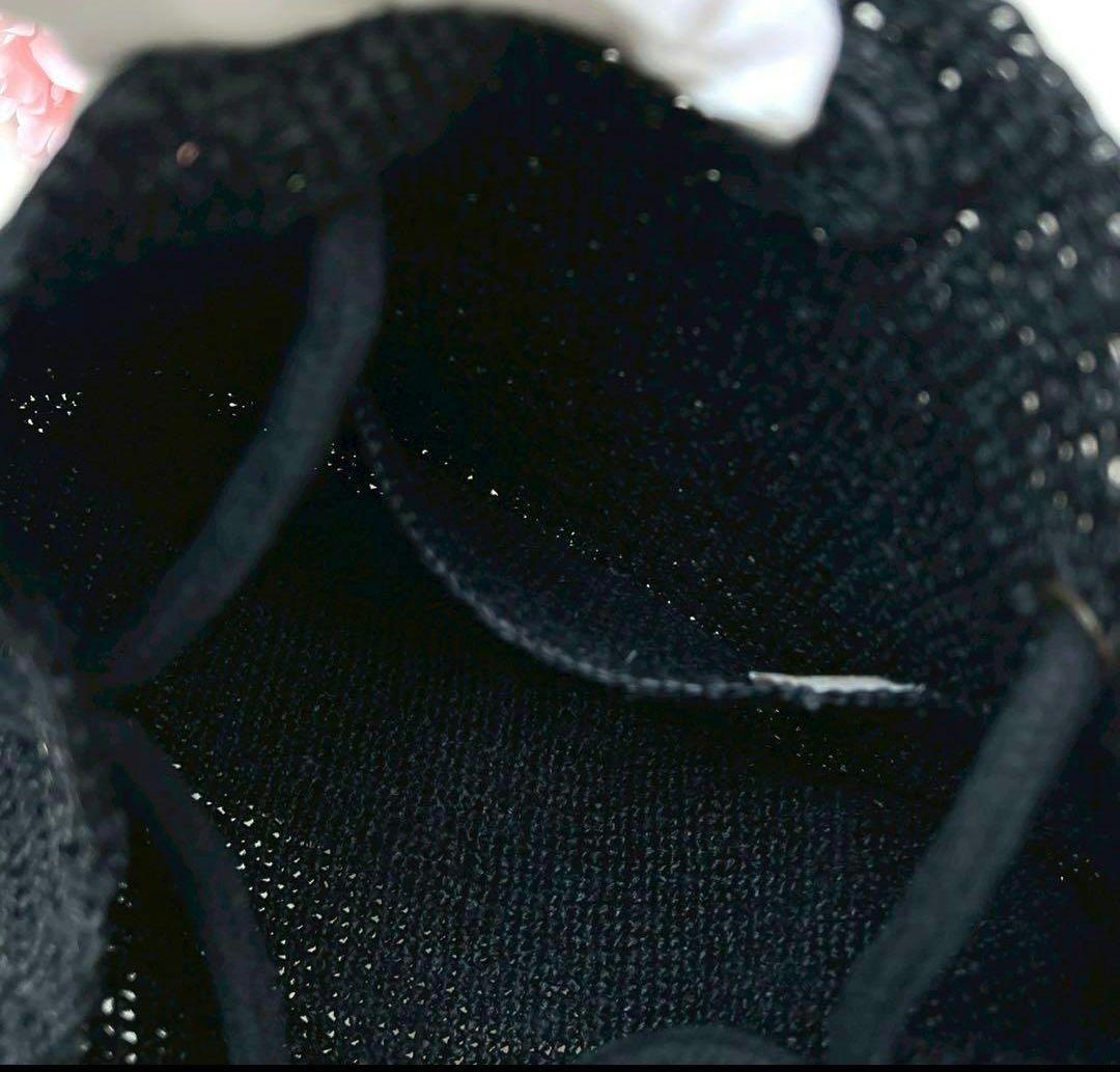 ヘレンカミンスキー　バッグ ハンドバッグ　ストロー　かご　ブラック