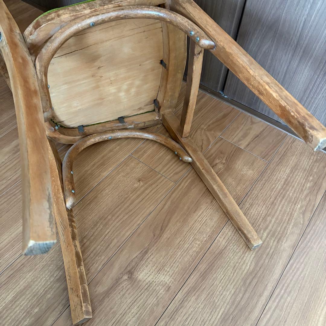 骨董市　アンティーク　チェアー　無垢　椅子　古道具　味ある木材