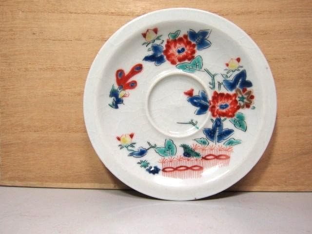 ★　13代柿右衛門　錦牡丹絵皿　五客★x617