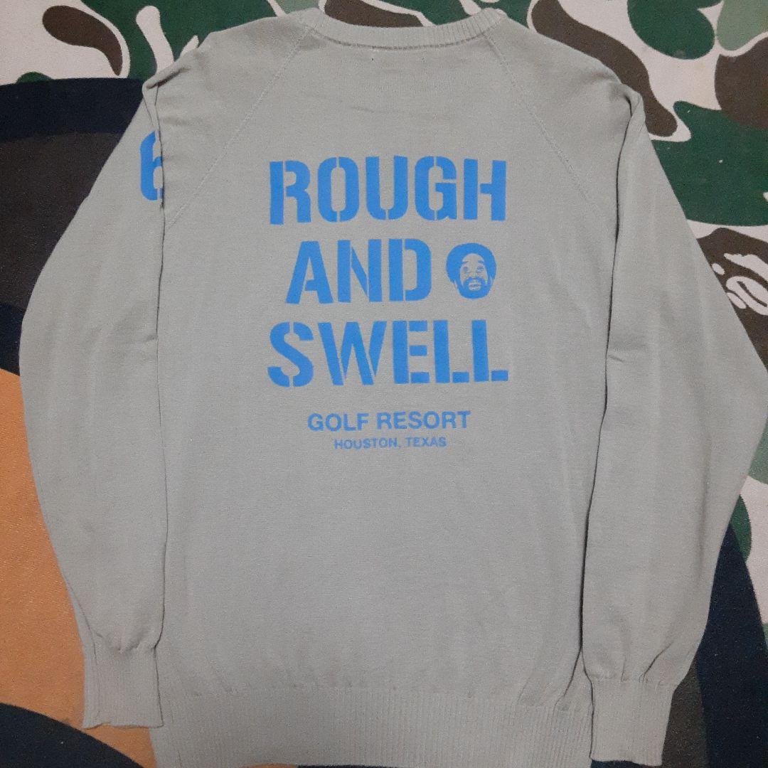 rough and swell ラフアンドスウェル　両面ロゴ　ニットセーター