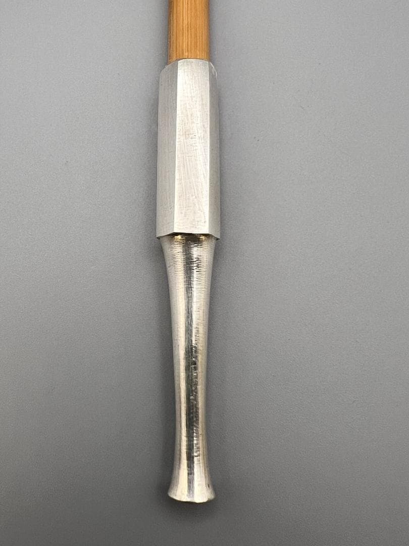 純銀製　純刻印　煙管　キセル　六角形　銀細工　アンティーク　重量約36g