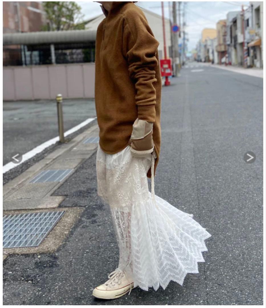 nowosブラウン フリース ハーフジップ トレーナー