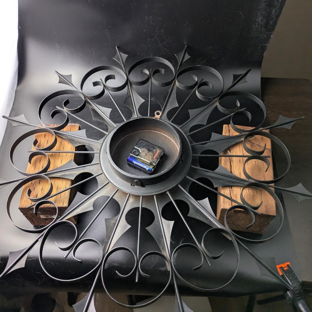 Welby メタルサンバースト ビンテージ掛時計 50s60s頃62cm MCM