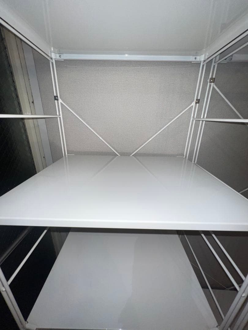 無印良品　スチールユニットシェルフ・スチール棚セット・大・ライトグレー