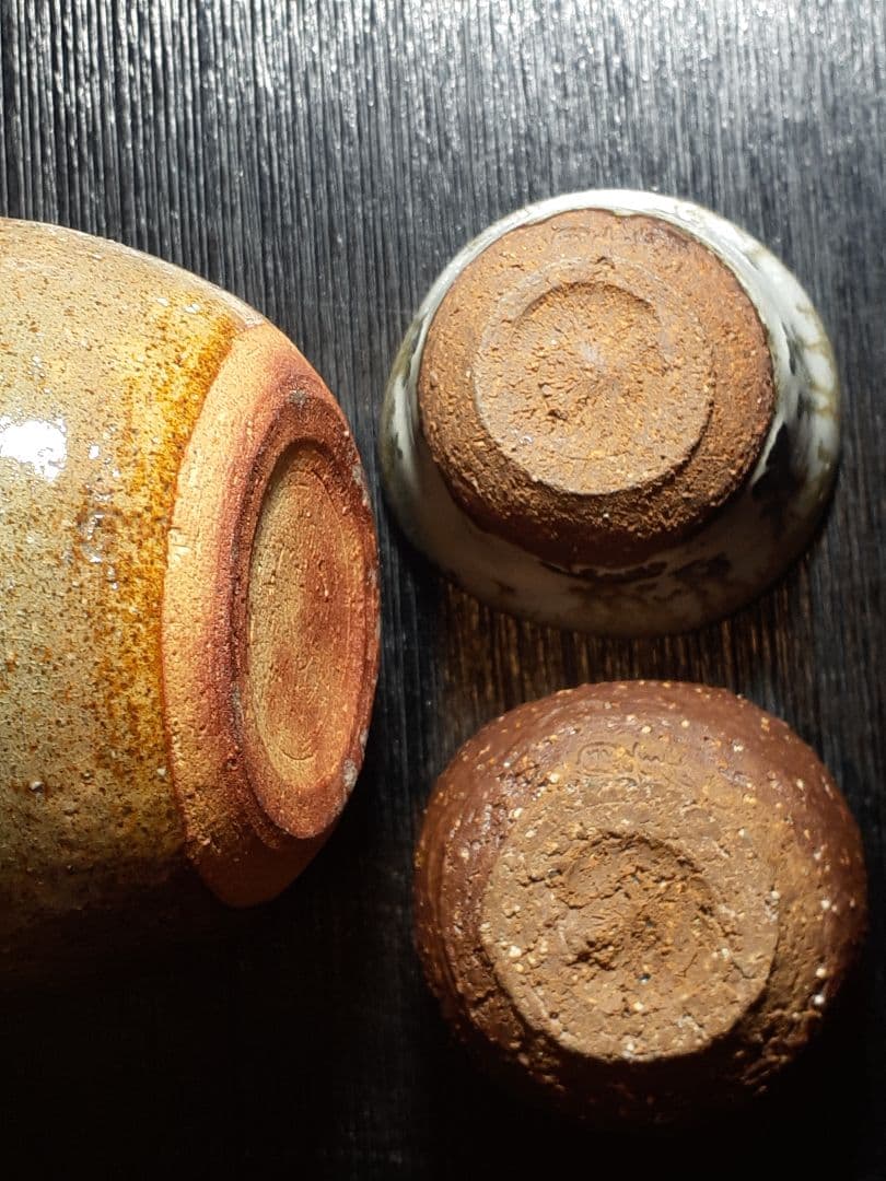 萩焼 12代 田原 陶兵衛作 陶器の酒器セット 木箱付き