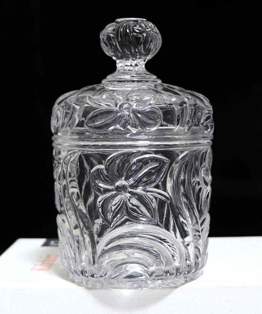 アンティーク・サンルイ希少型 蓋物 水仙の花 ボンボニエール 小物入れ ケース