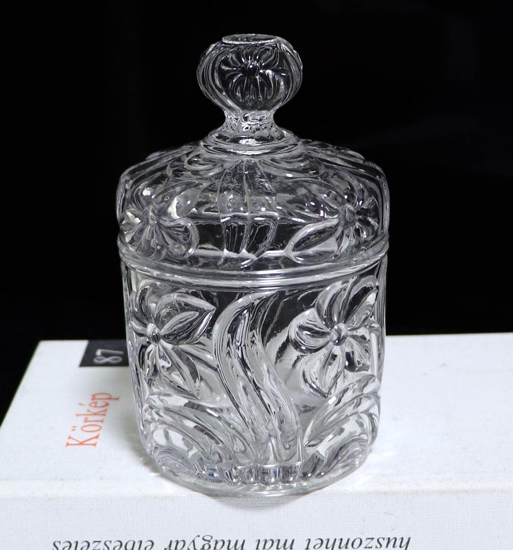 アンティーク・サンルイ希少型 蓋物 水仙の花 ボンボニエール 小物入れ ケース