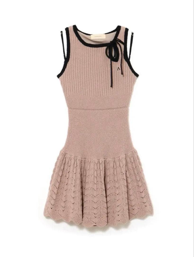 andmary Heart crochet mini dress 正規品
