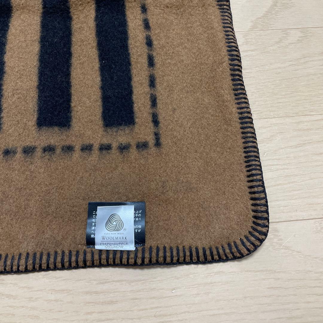 FENDI フェンディ 毛布 ストライプ ブラウン✖️ブラック ウール