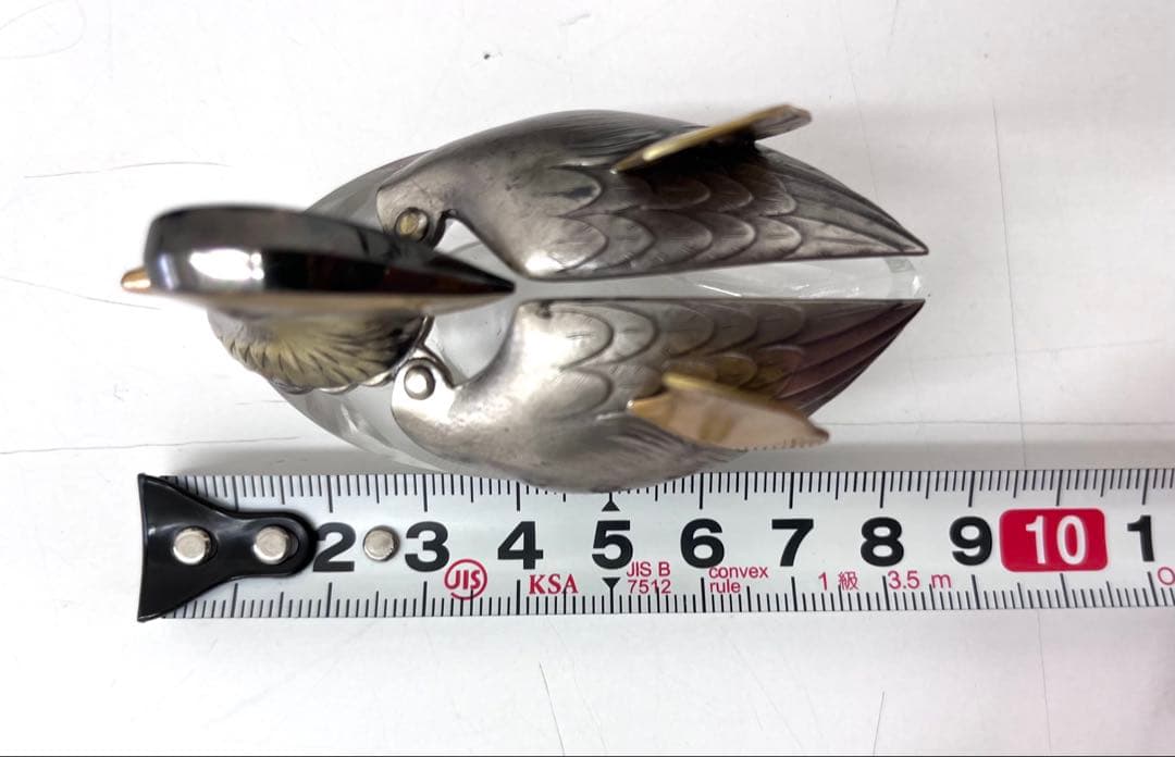 再値下げ！【中古品】銀製 オシドリの置物／専用ケース