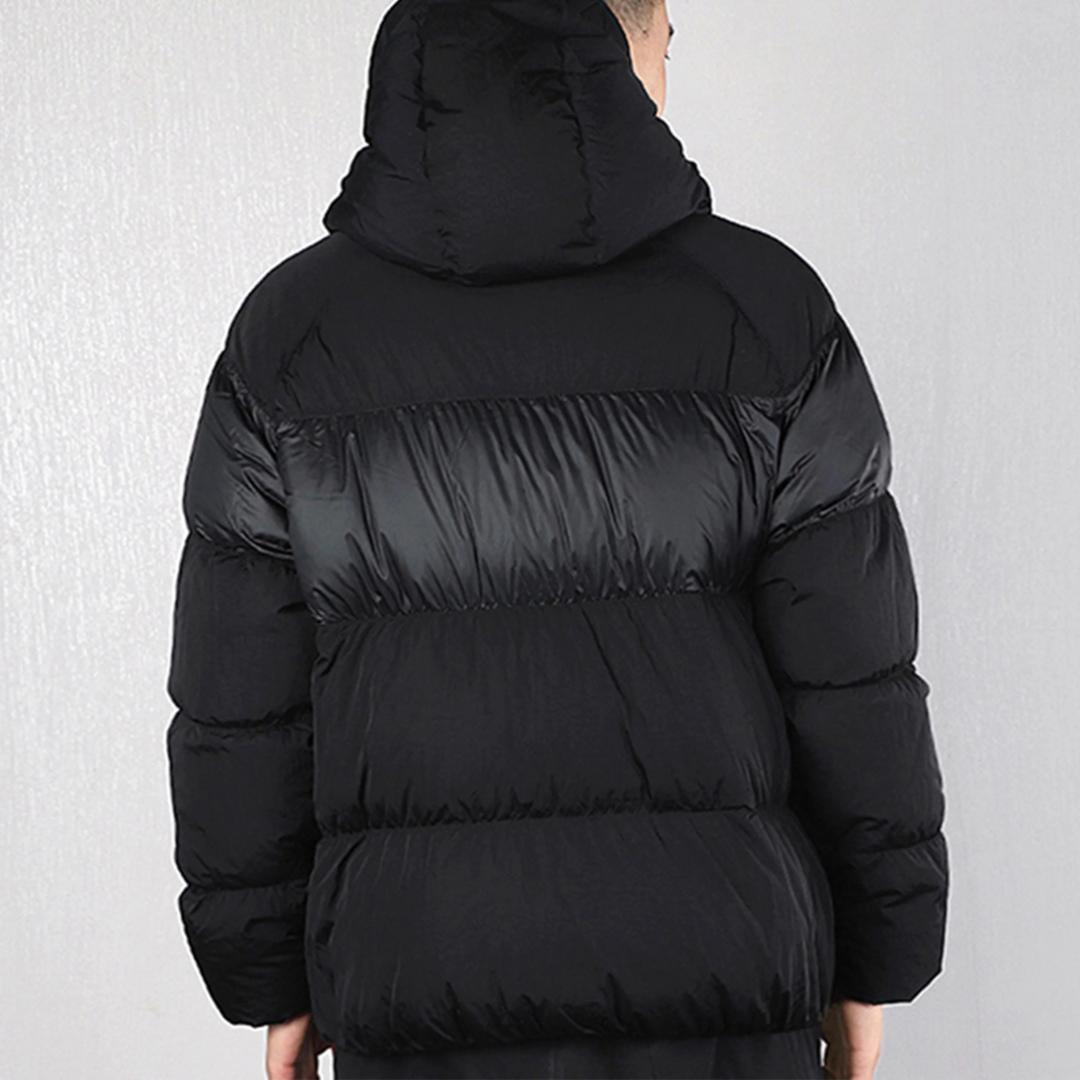 NIKE フード付き ブラック ダウンジャケット L