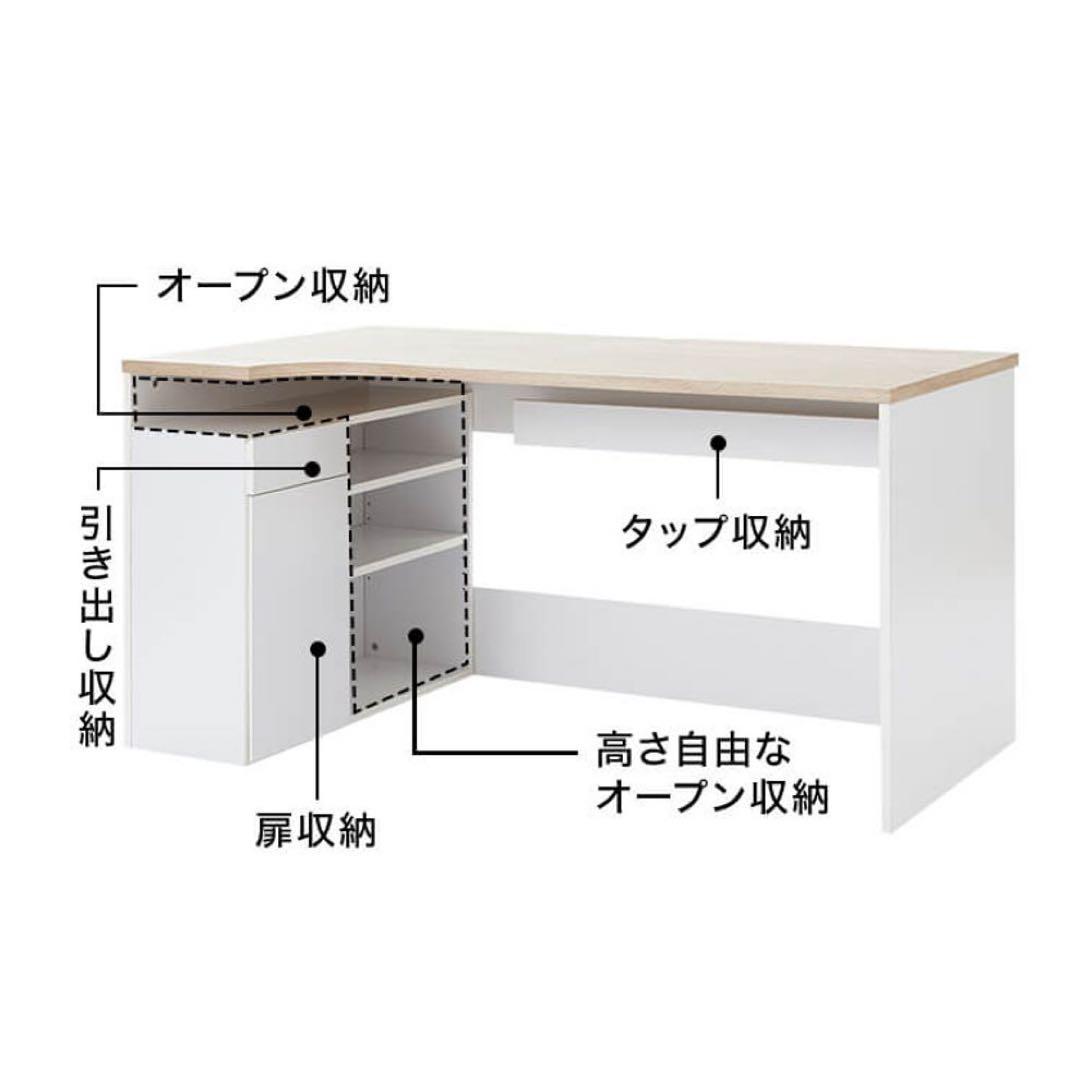 パソコンデスク L字デスク 引き出し付き オフィスデスク 収納付き LOWYA