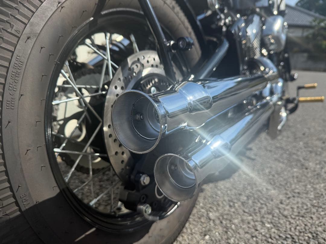 Thunder250 汎用マフラー トランペットマフラー