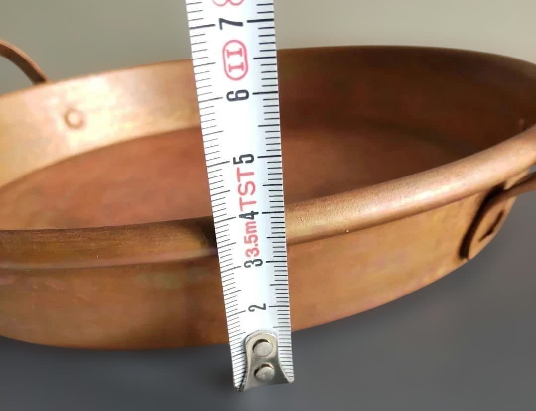 みんげいおくむら　中国雲南　銅製　平鍋25cm　IH不可