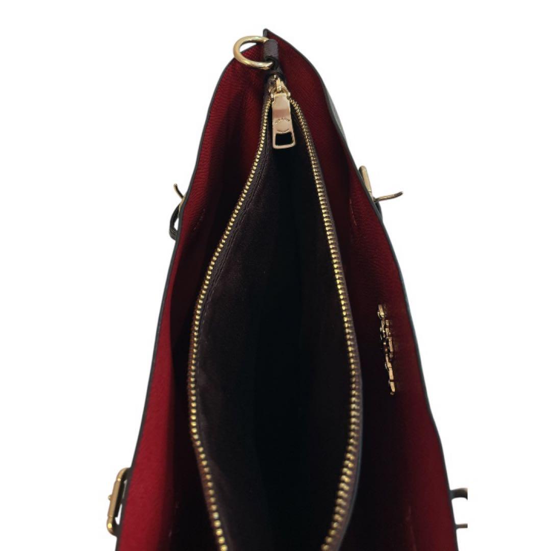 極美品 コーチ ショルダーバッグ ブラック レザー C4084 ハンドル無し